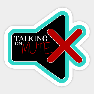 Talking on Mute - Computer Icon No 3 Sticker